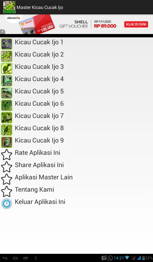 Master Kicau Cucak Ijo | Indus Appstore | Screenshot