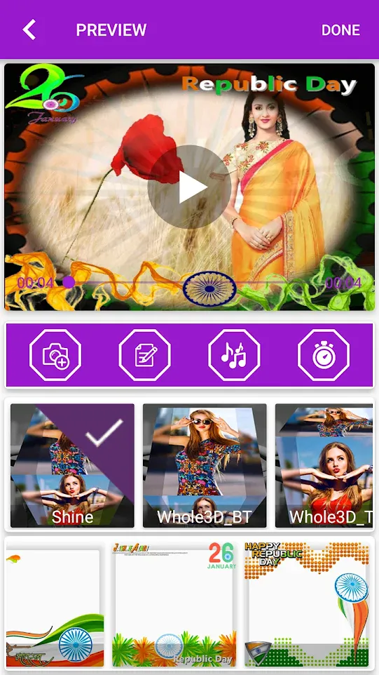 Republic Day Photo VideoEditor | Indus Appstore | Screenshot