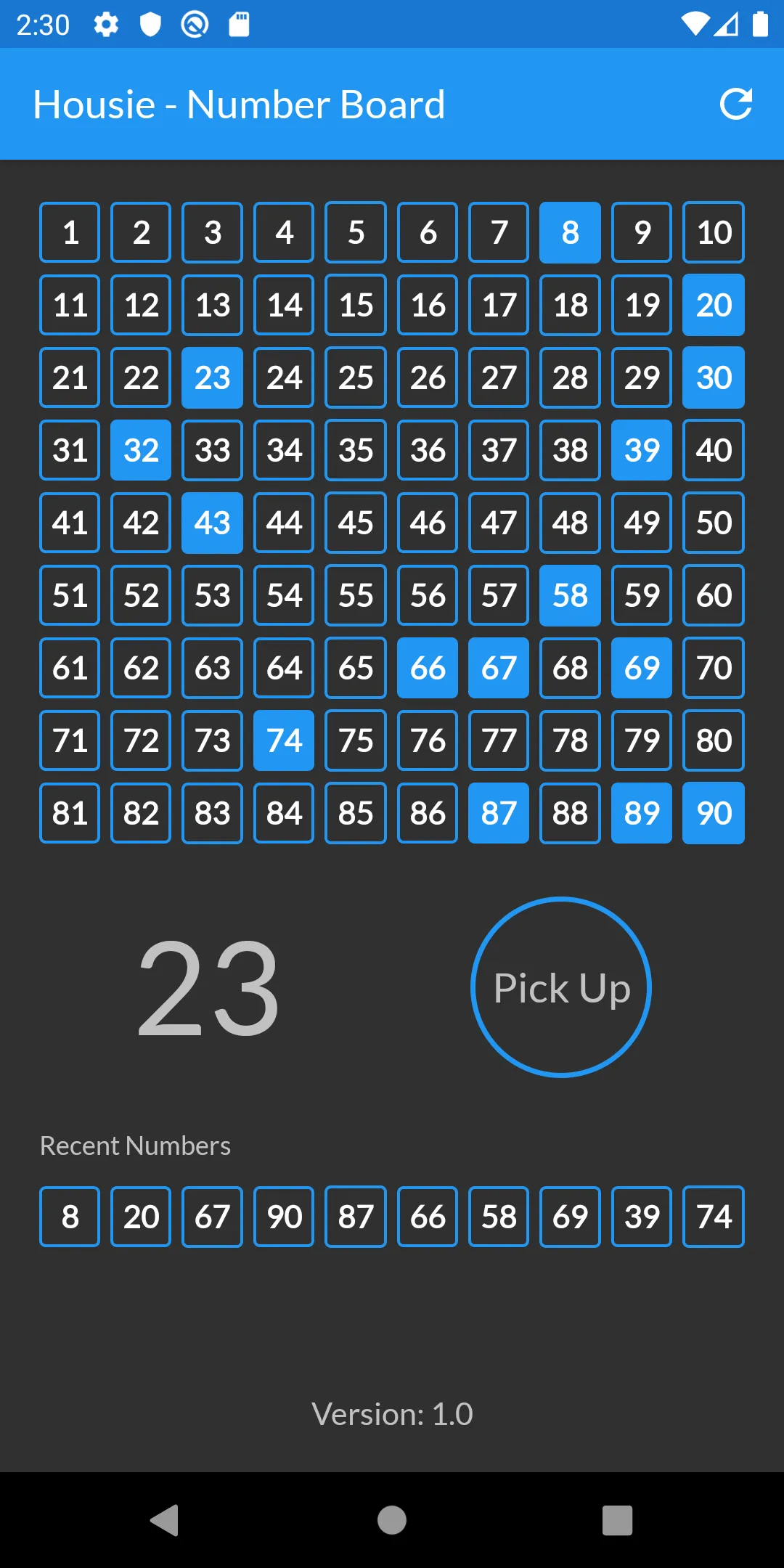 Housie Board - Number Picker | Indus Appstore | Screenshot