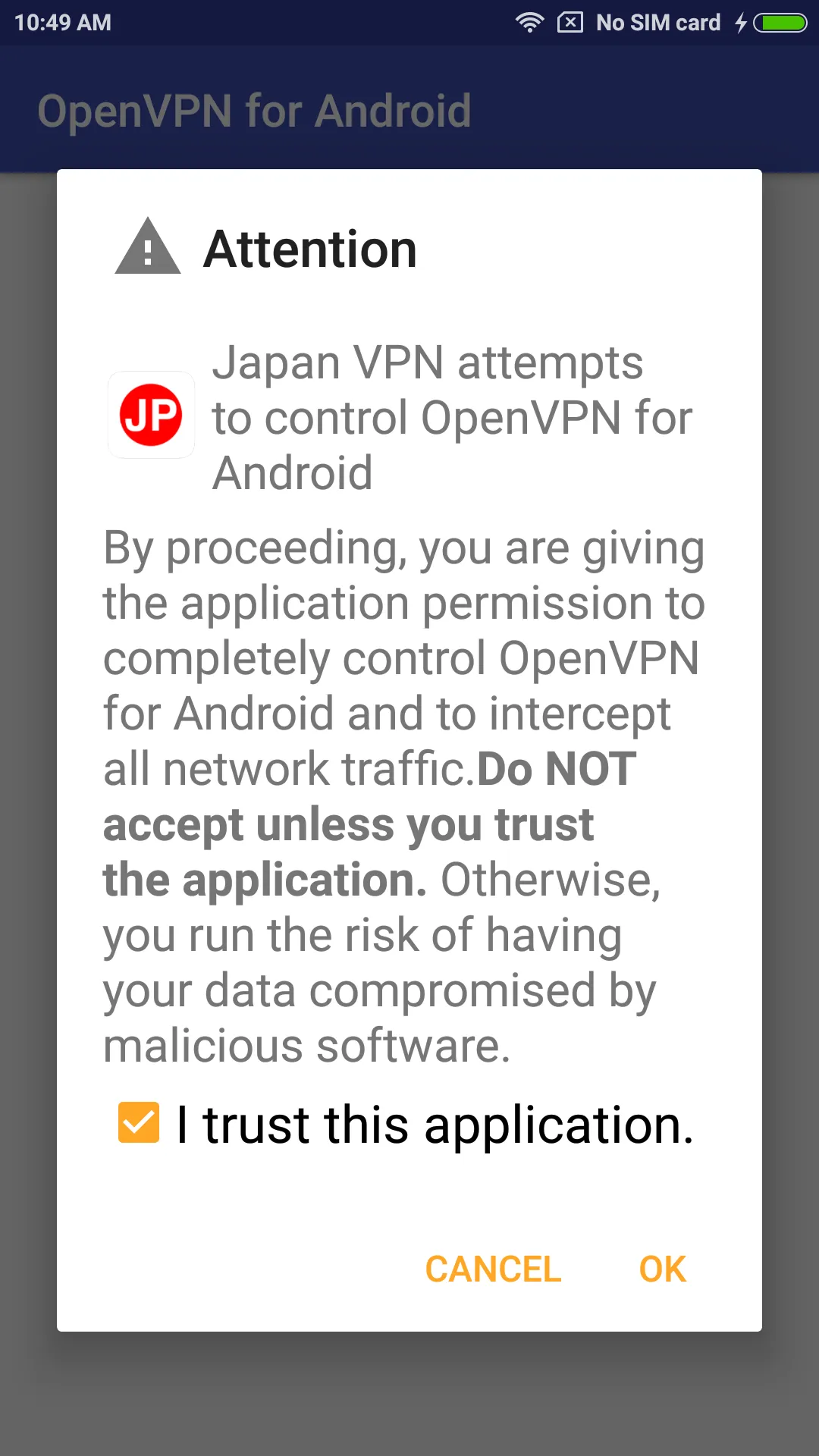 Japan VPN - Plugin for OpenVPN | Indus Appstore | Screenshot