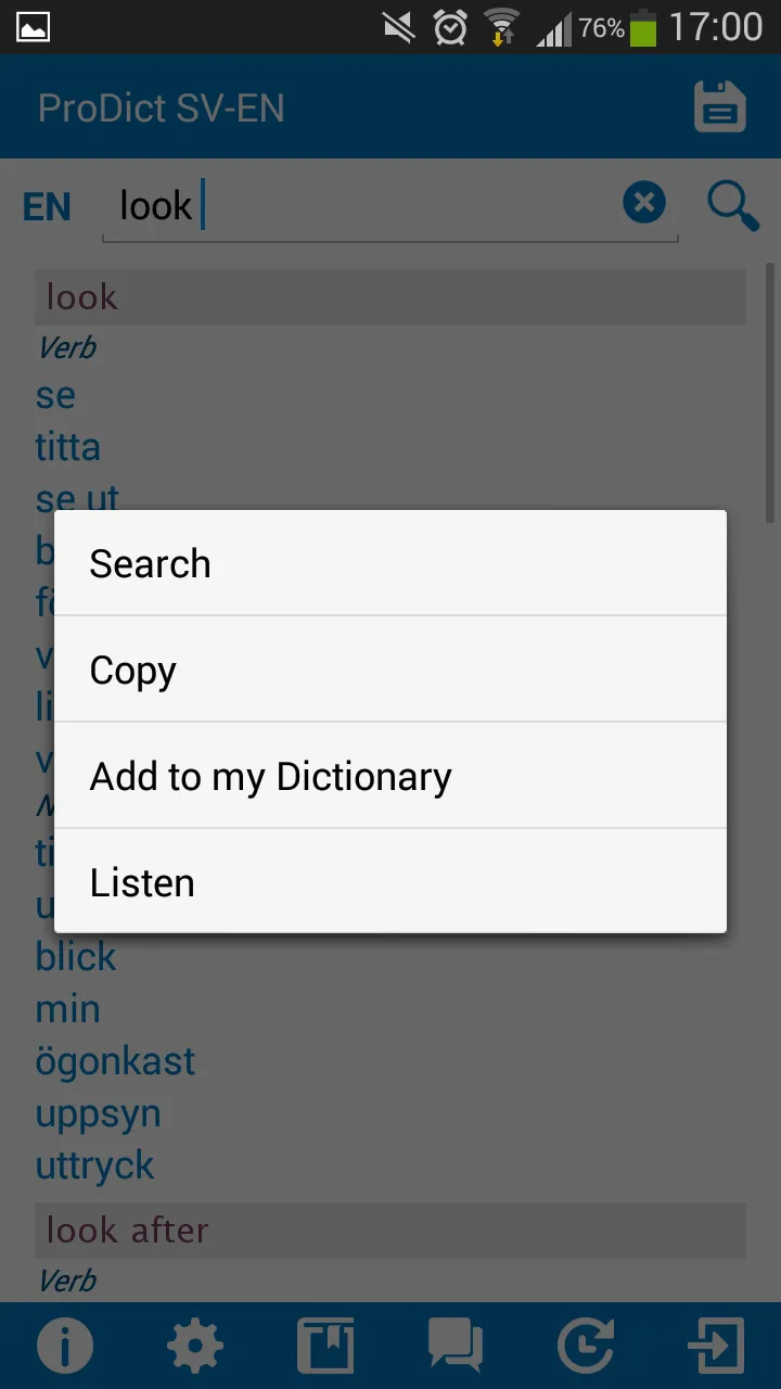 Swedish - English dictionary | Indus Appstore | Screenshot