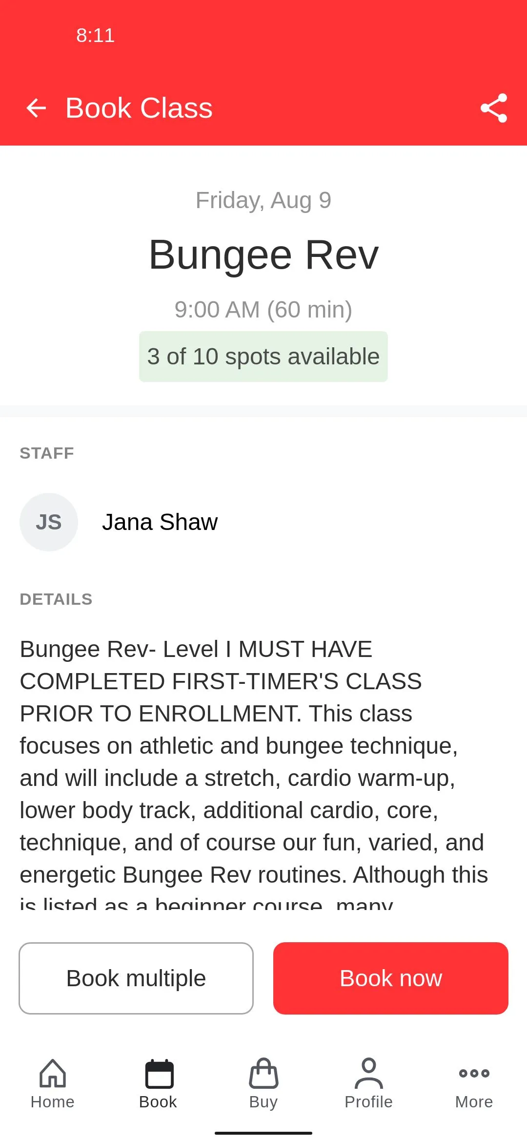 All Fit Bungee at Shaw Dance | Indus Appstore | Screenshot