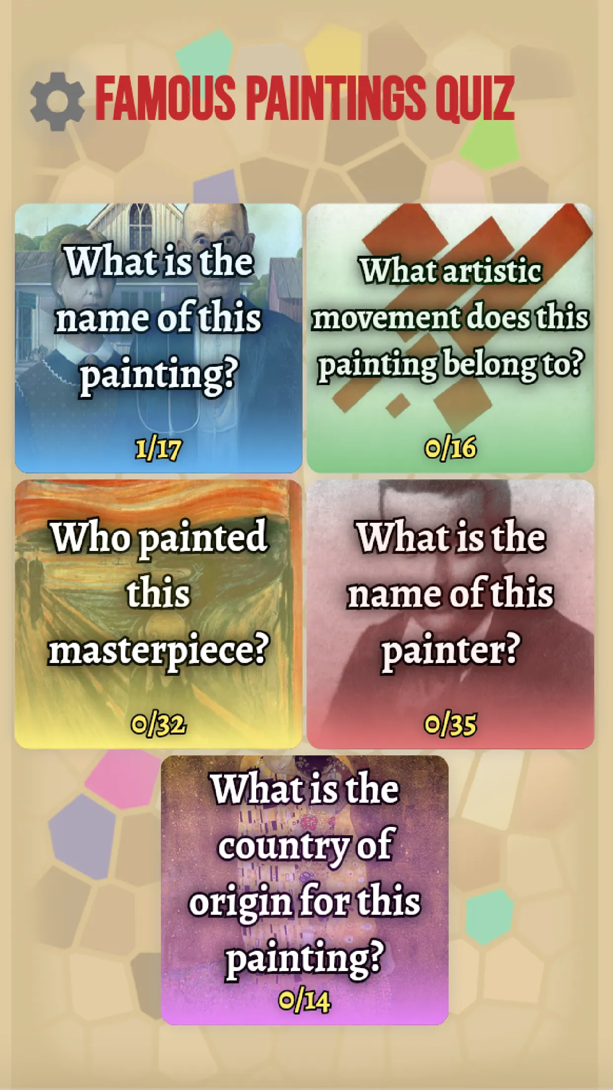 Famous Paintings Quiz | Indus Appstore | Screenshot