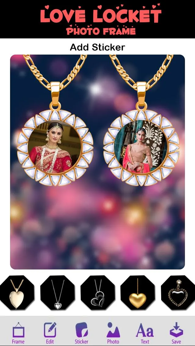 Love Locket Dual Photo Frame | Indus Appstore | Screenshot