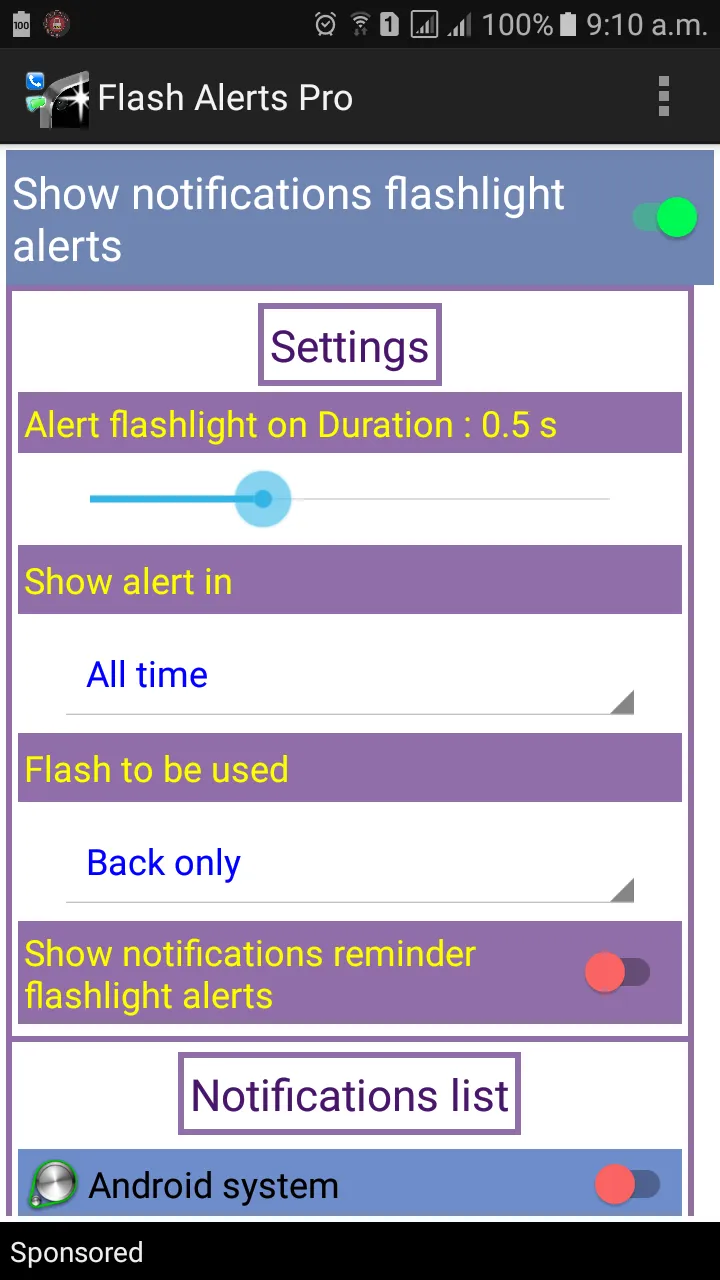 Flash Alerts Pro | Indus Appstore | Screenshot