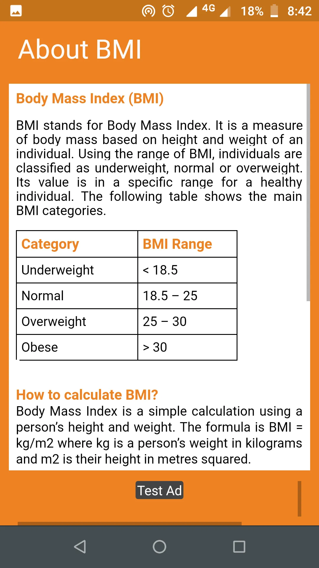 BMI Calculator | Indus Appstore | Screenshot