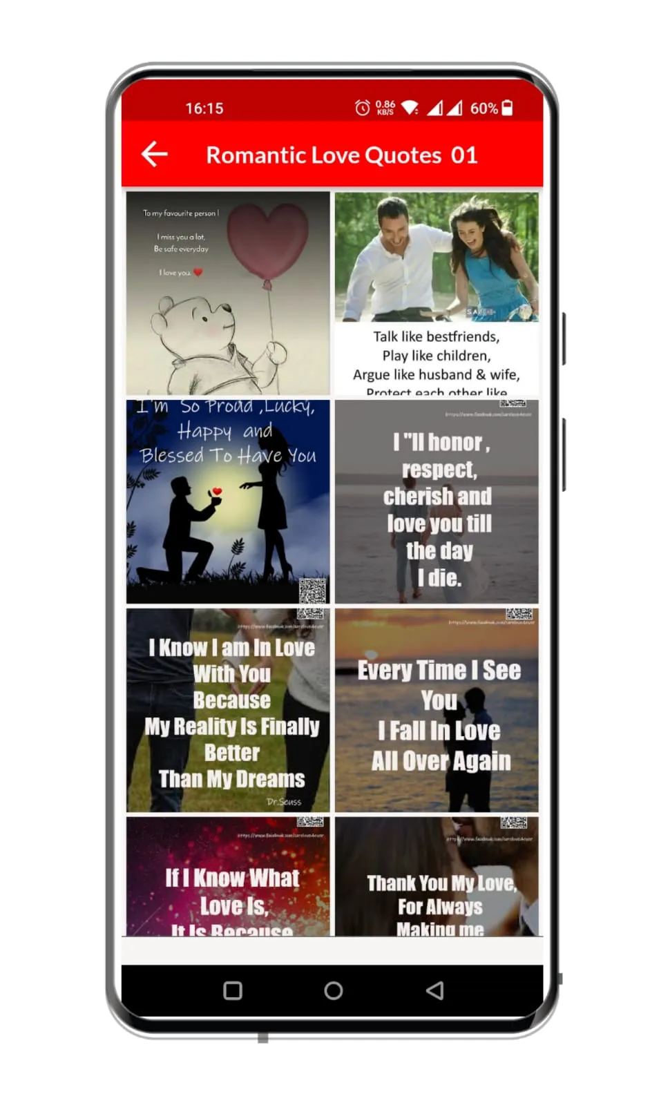 Romantic Love Quotes English | Indus Appstore | Screenshot