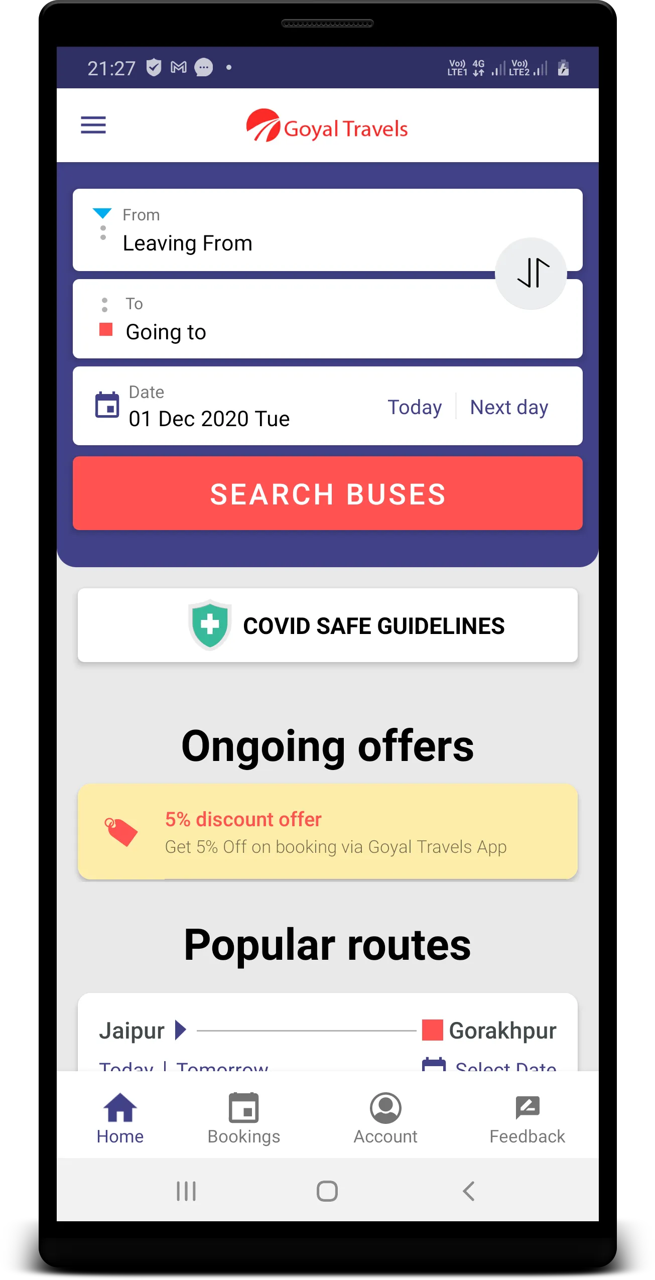 Goyal Travels | Indus Appstore | Screenshot