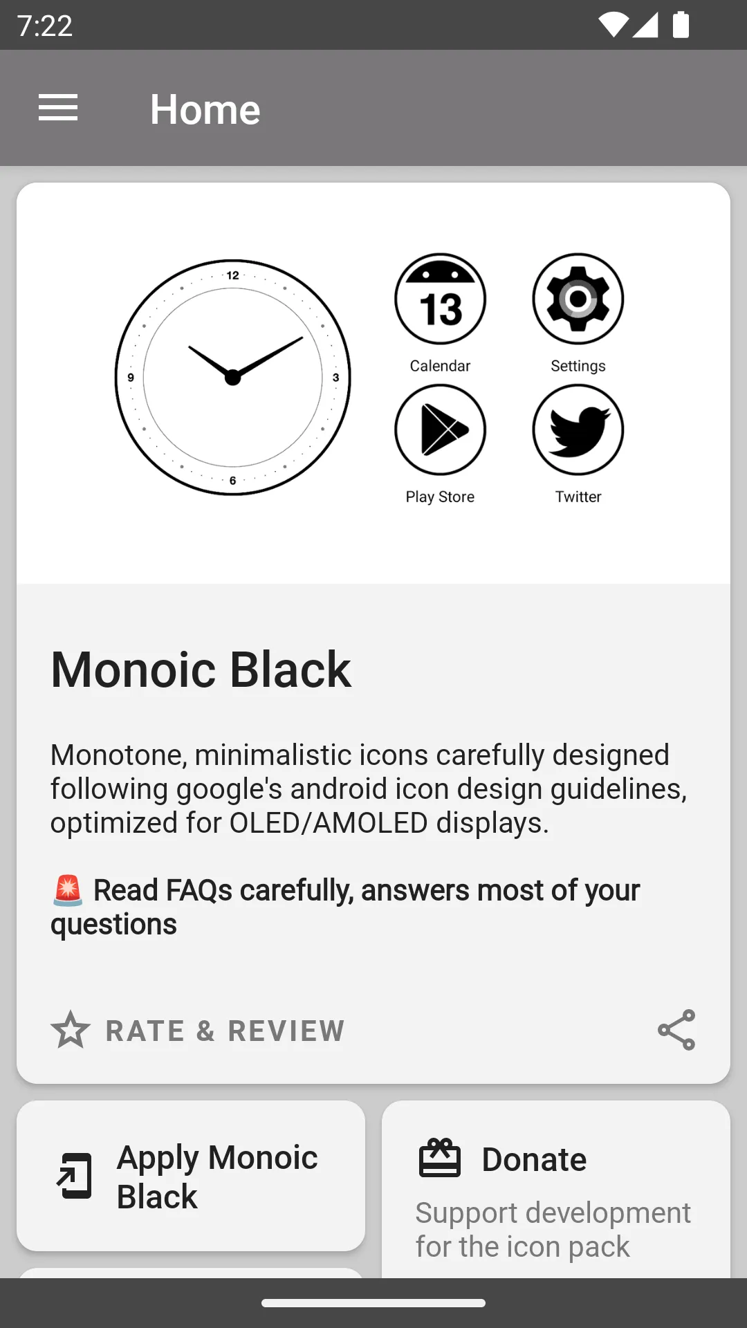 Monoic Black Minimal Icon Pack | Indus Appstore | Screenshot