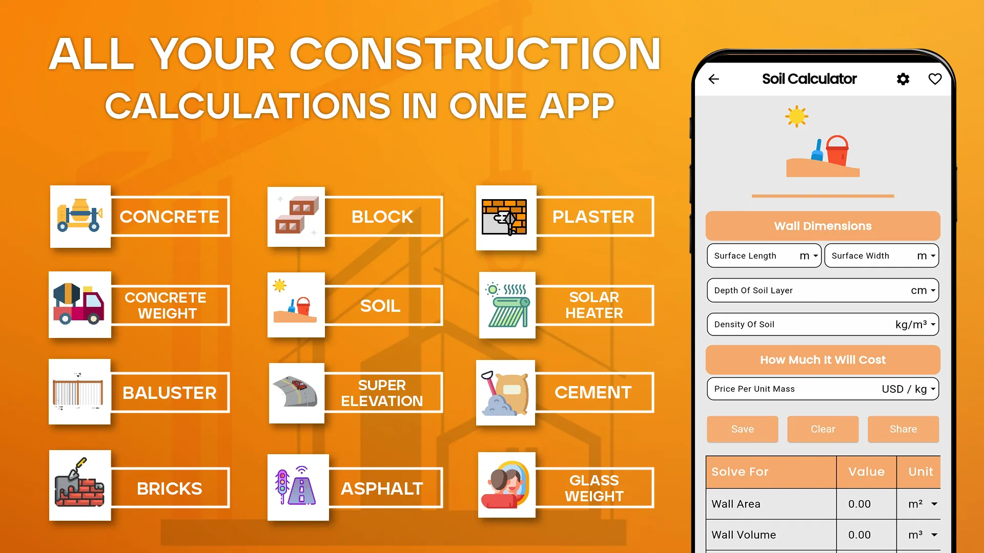 Construction Calculator | Indus Appstore | Screenshot