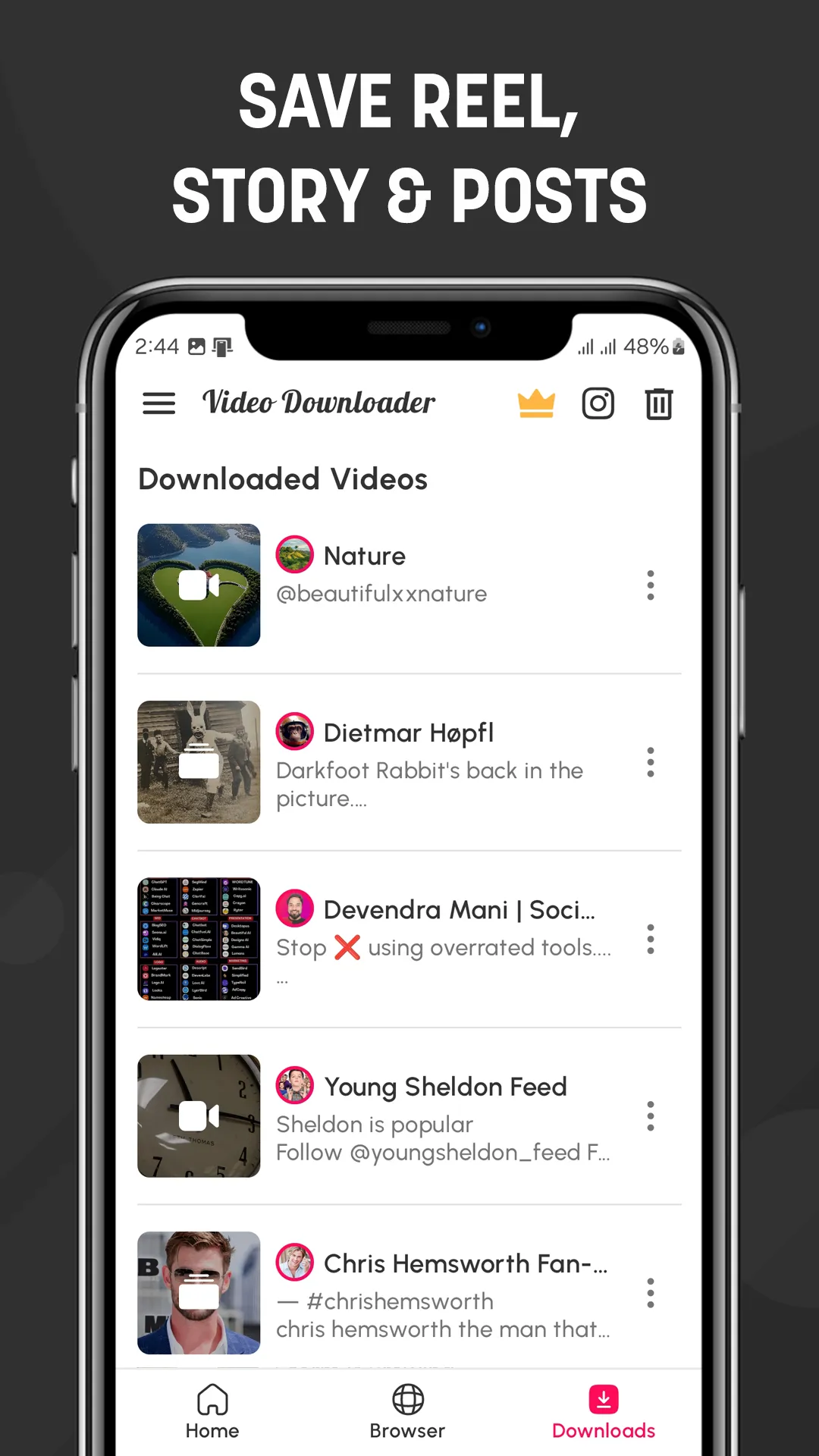 Video Downloader - Reels Saver | Indus Appstore | Screenshot