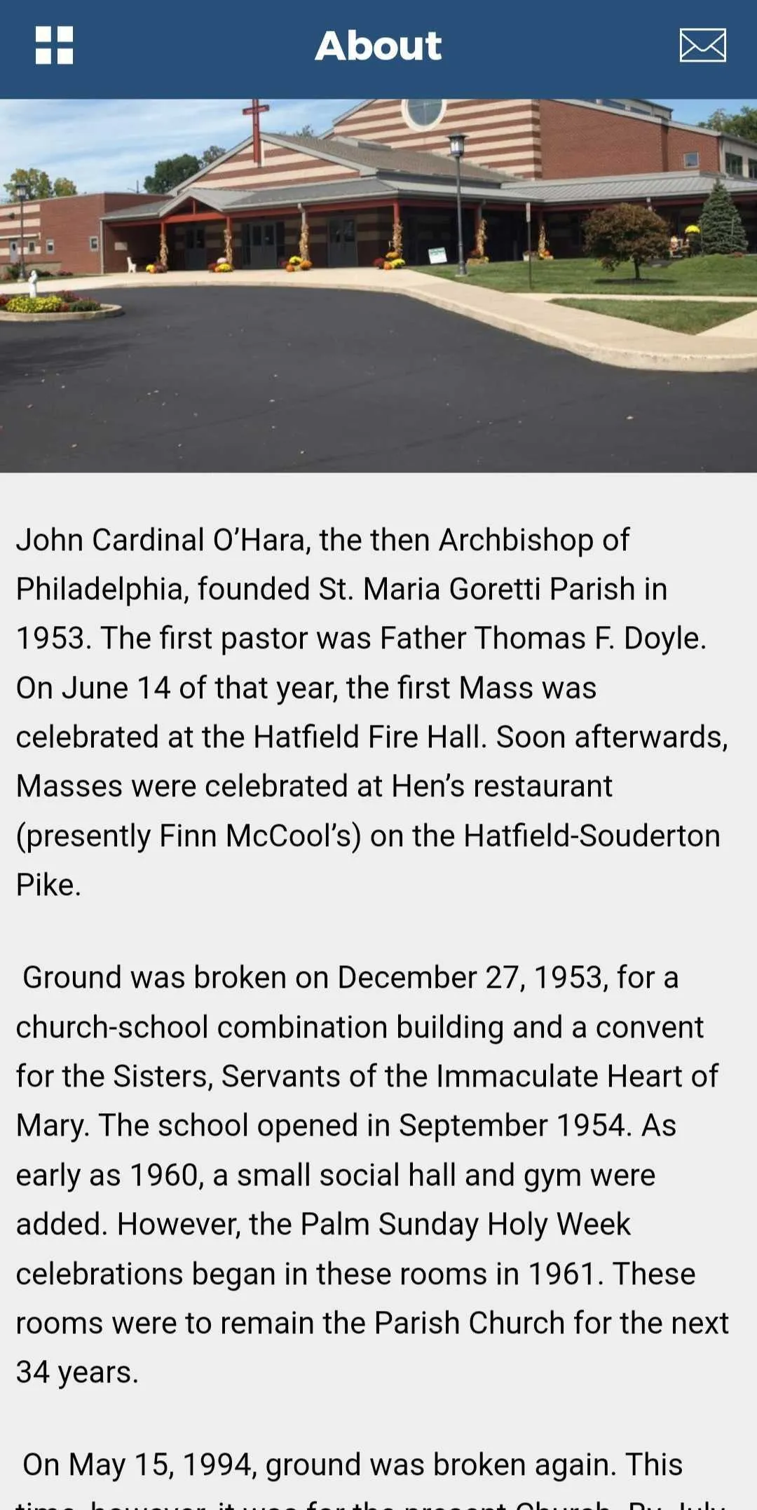 St. Maria Goretti Hatfield, PA | Indus Appstore | Screenshot