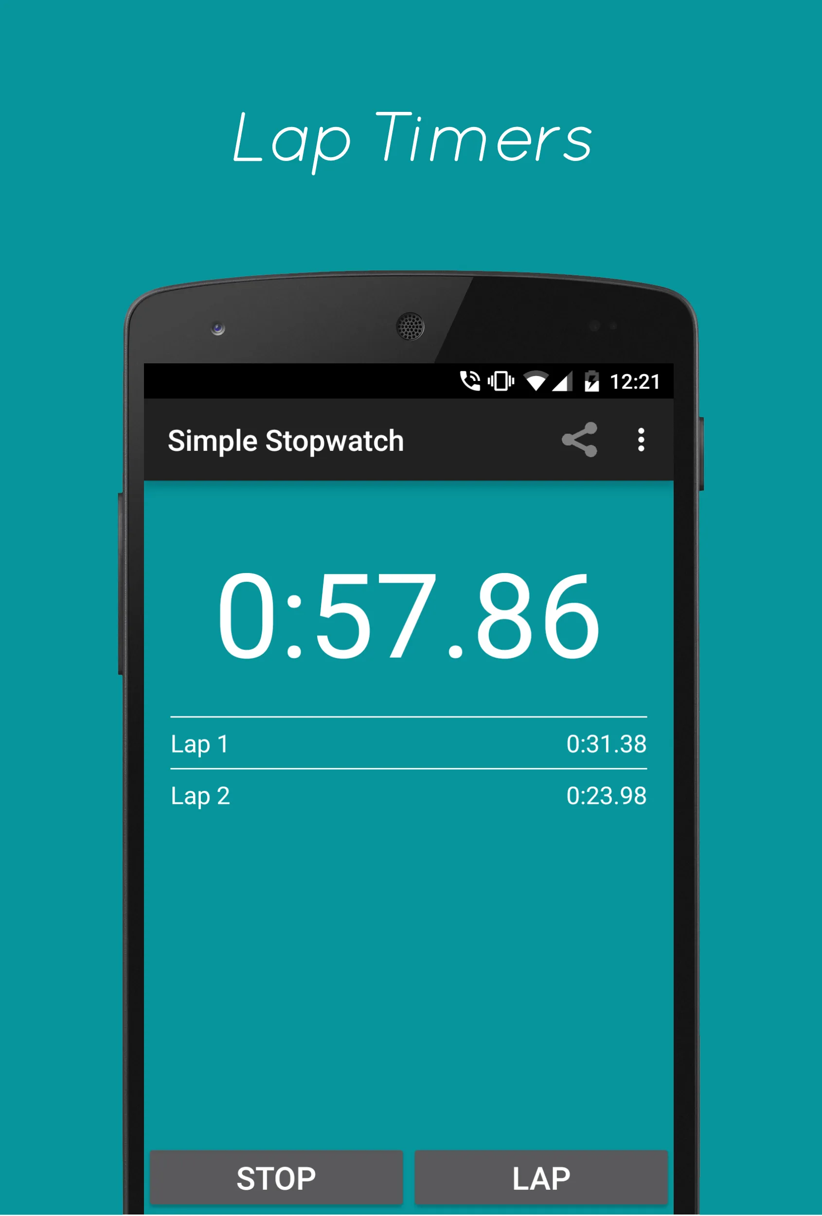 Simple Stopwatch | Indus Appstore | Screenshot