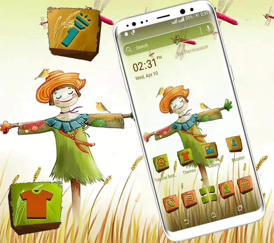 Cute Scarecrow Launcher Theme | Indus Appstore | Screenshot