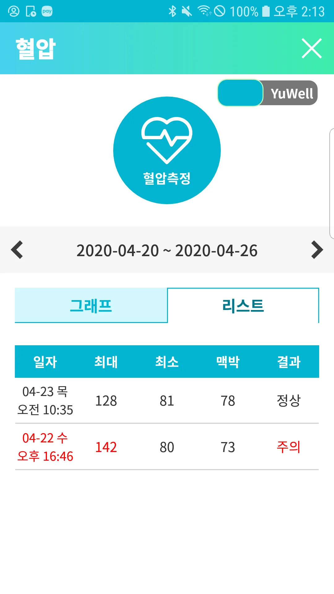 WeCare(위케어) - 혈압관리모니터링 | Indus Appstore | Screenshot