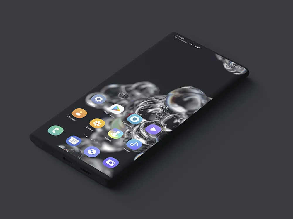 S20 One-UI Dark Live Wallpaper | Indus Appstore | Screenshot