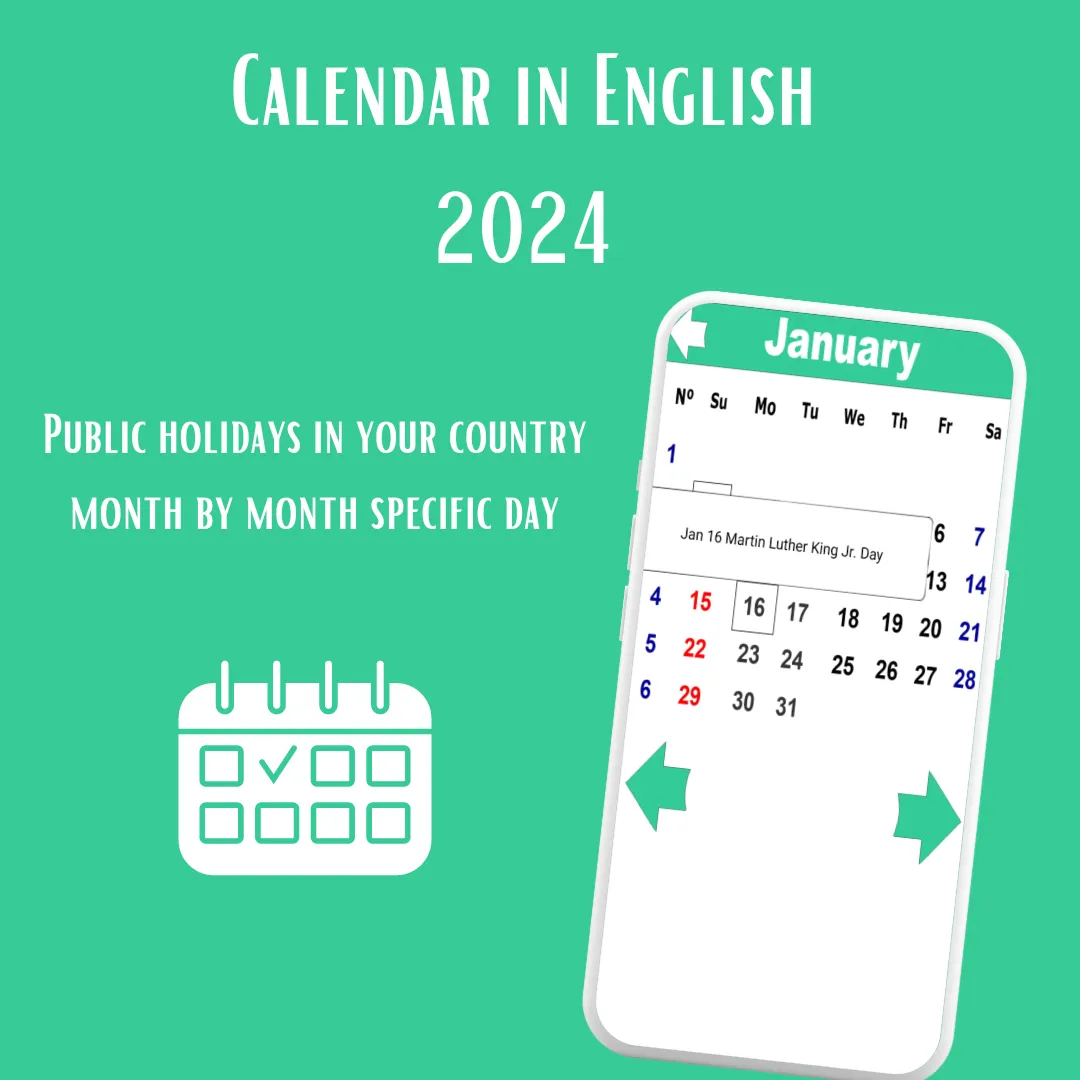 Calendar in English 2024 | Indus Appstore | Screenshot