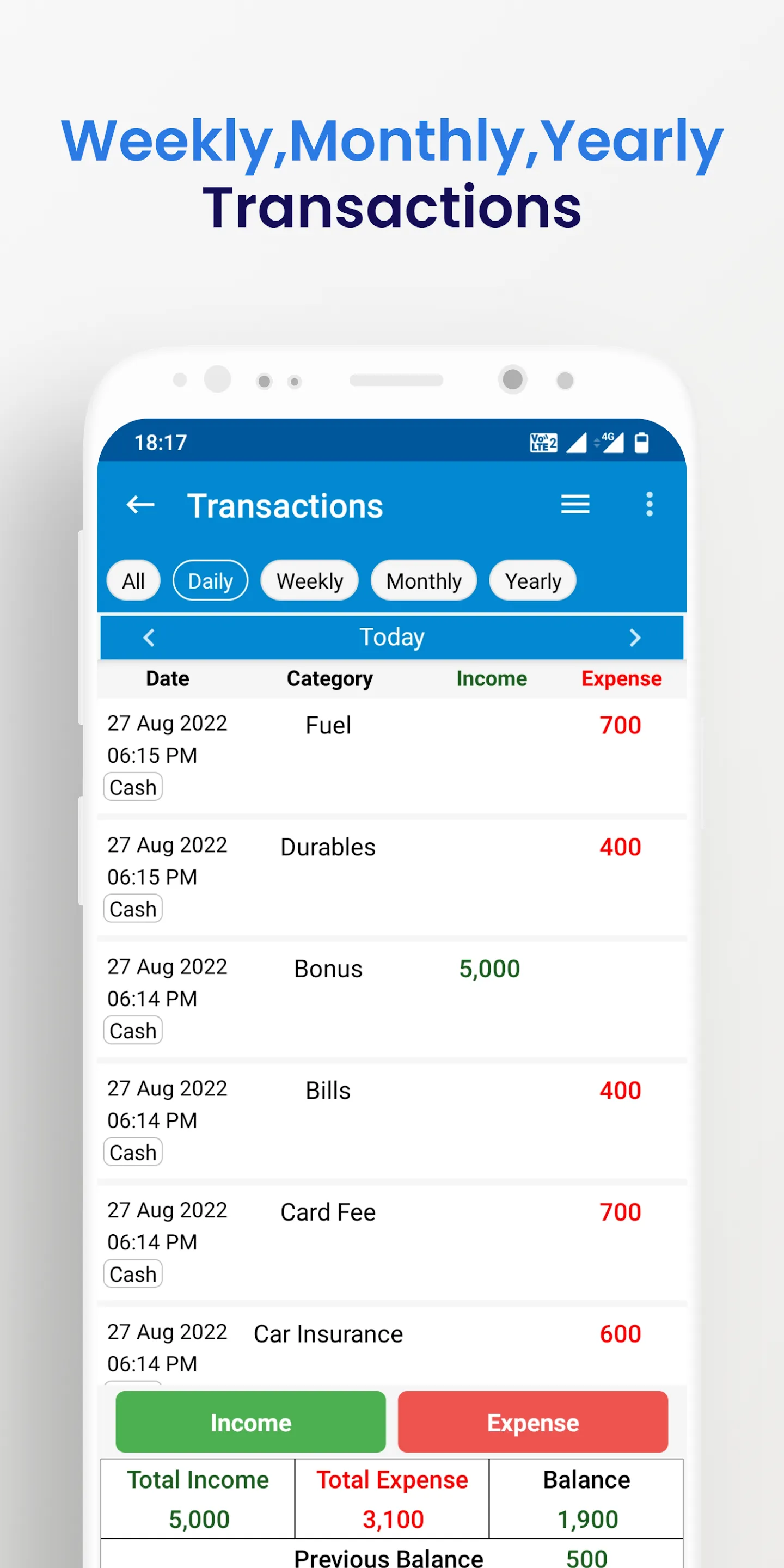 Income Expense- daily expenses | Indus Appstore | Screenshot