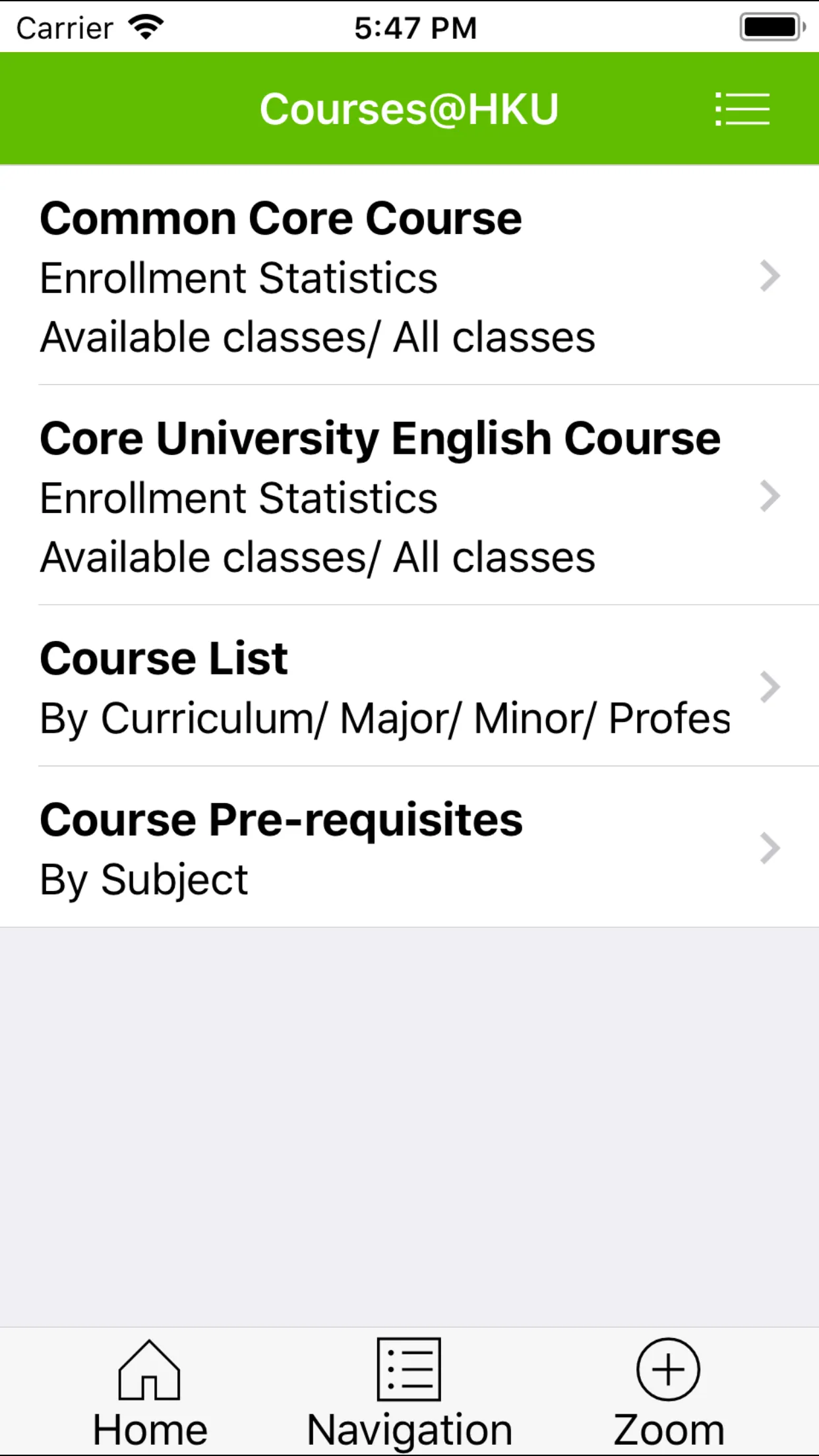 Courses@HKU | Indus Appstore | Screenshot