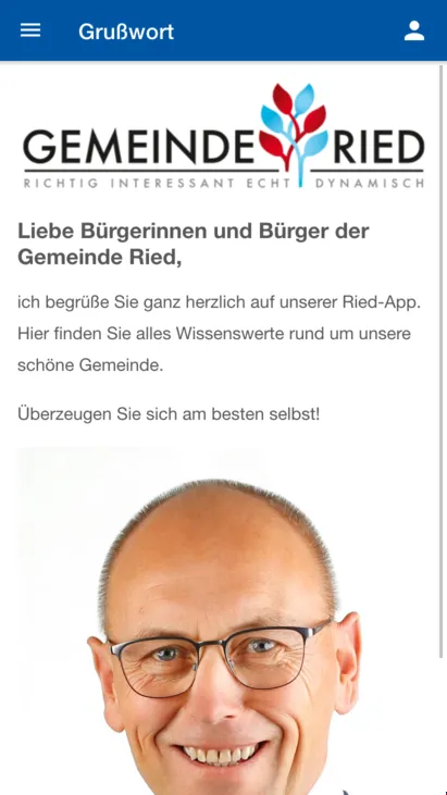 Gemeinde Ried | Indus Appstore | Screenshot