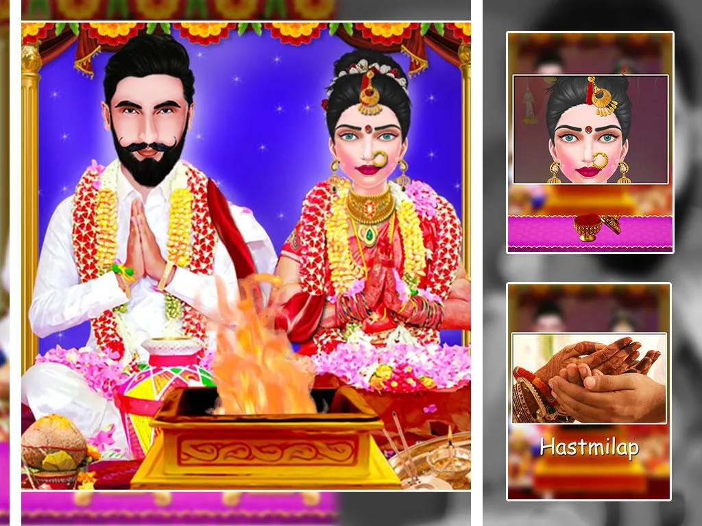 Indian Wedding Makeup Dressup | Indus Appstore | Screenshot