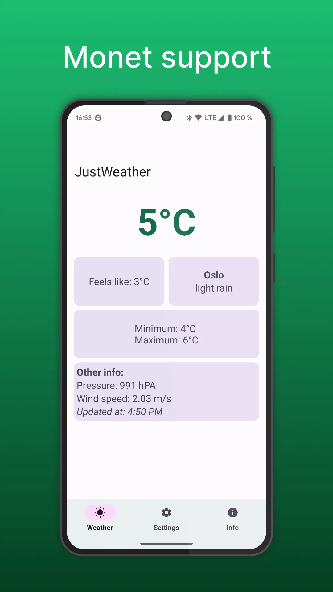 JustWeather | Indus Appstore | Screenshot