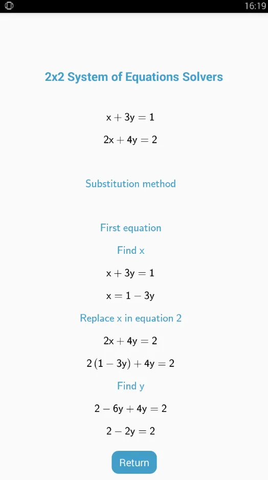 2x2 System of Equation Solvers | Indus Appstore | Screenshot