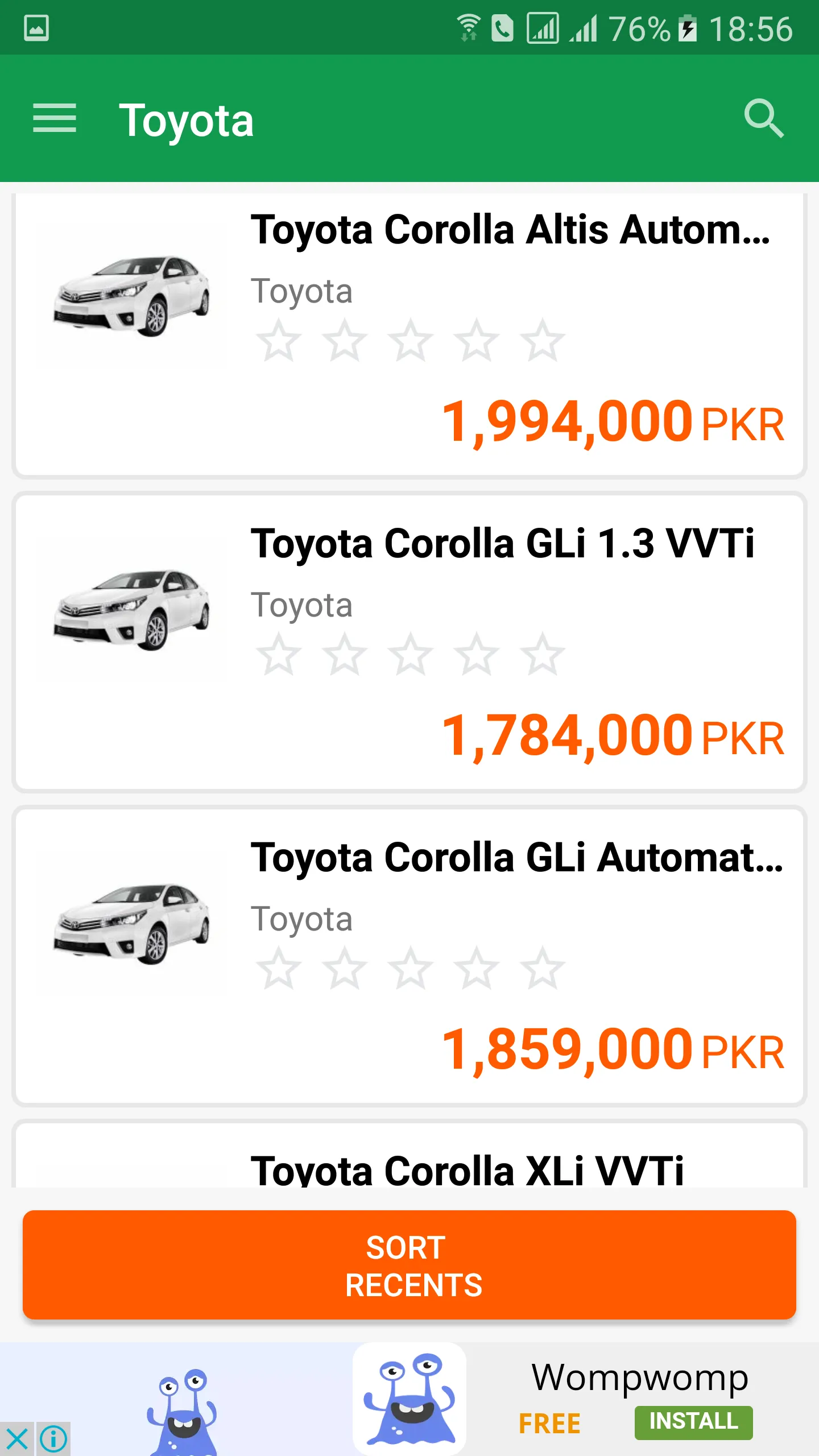 Car Prices in Pakistan | Indus Appstore | Screenshot