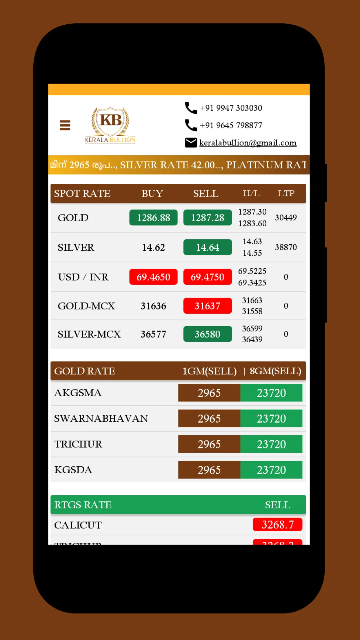 Kerala Bullion | Indus Appstore | Screenshot