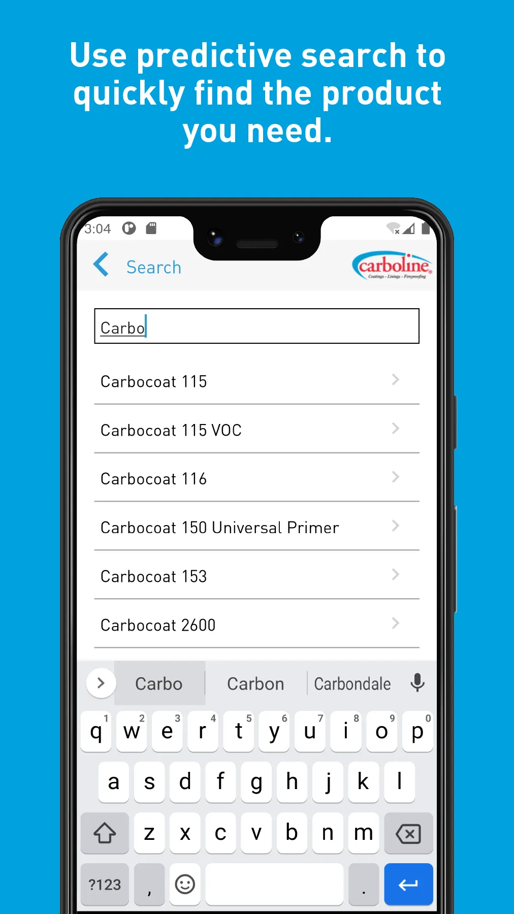 Carboline Mobile App | Indus Appstore | Screenshot