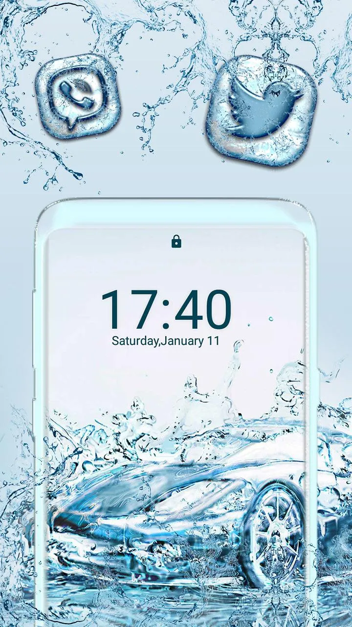 Water Car Launcher Theme | Indus Appstore | Screenshot