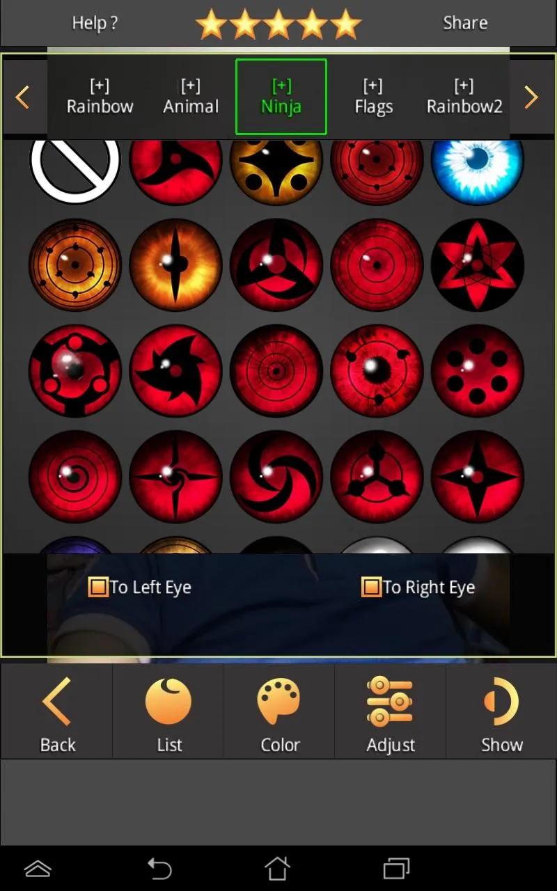 Sharingan - Eye And Hair Color | Indus Appstore | Screenshot