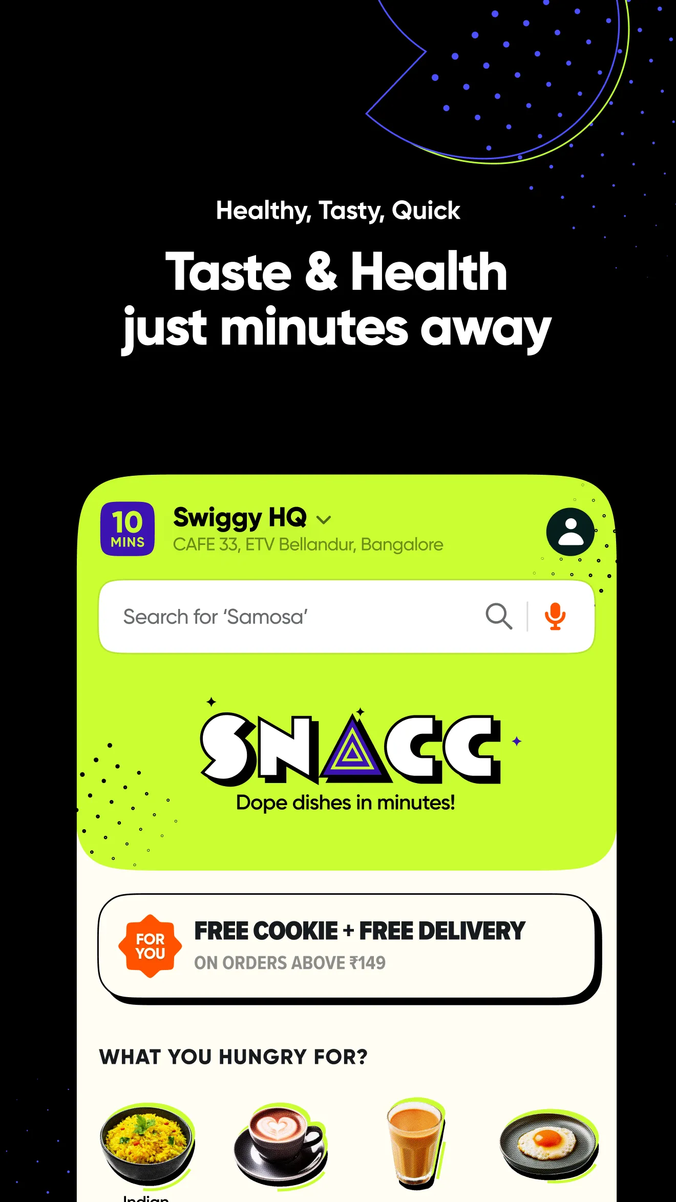 SNACC: Food Delivered in Mins | Indus Appstore | Screenshot