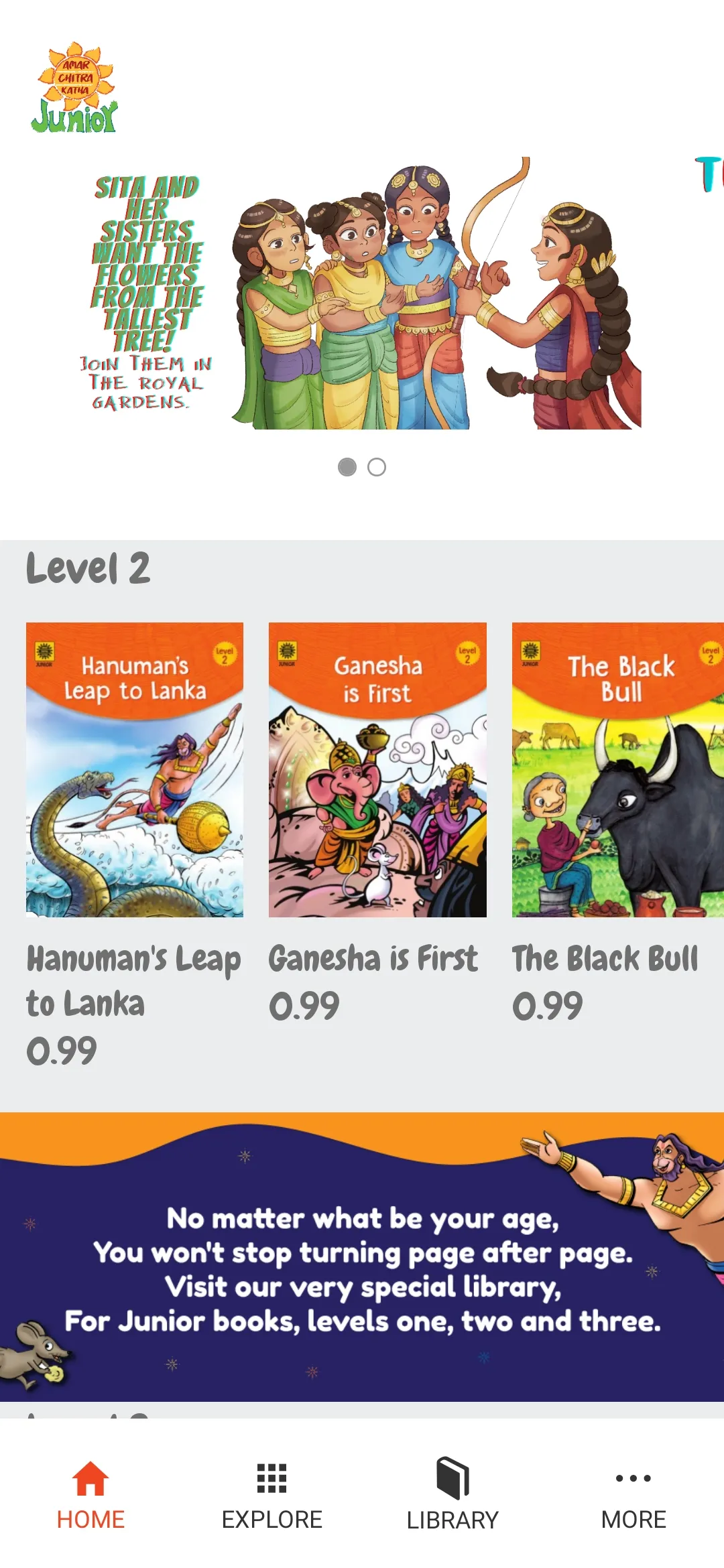 Amar Chitra Katha Junior App | Indus Appstore | Screenshot