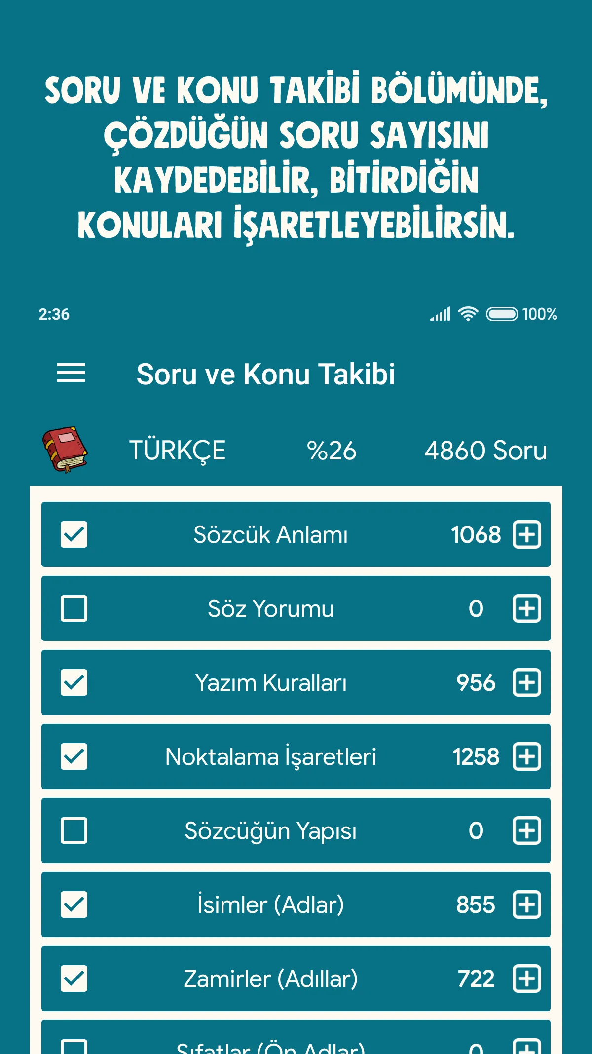 TYT Konu Takibi ve Sayaç | Indus Appstore | Screenshot