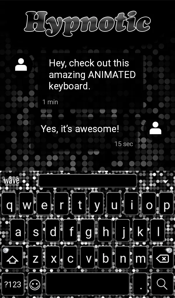 Hypnotic Animated Keyboard | Indus Appstore | Screenshot