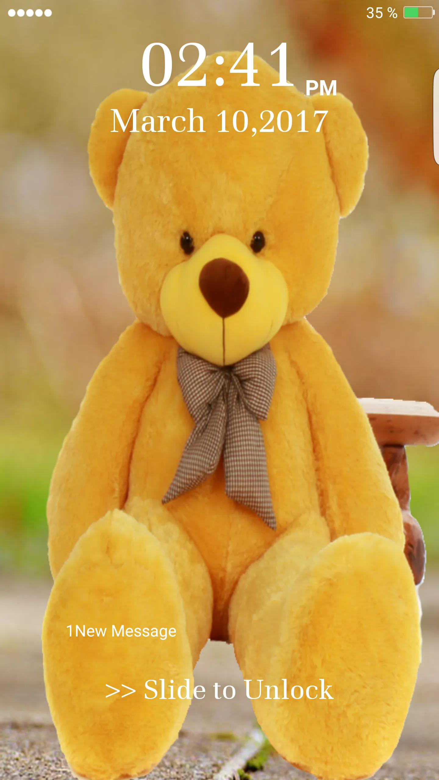 Teddy Bear Pin Lock Screen | Indus Appstore | Screenshot