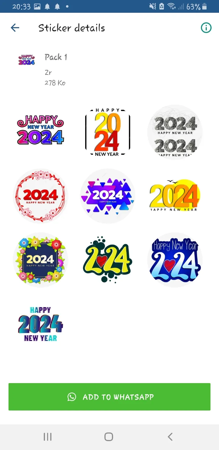 2024 New Year Stickers | Indus Appstore | Screenshot