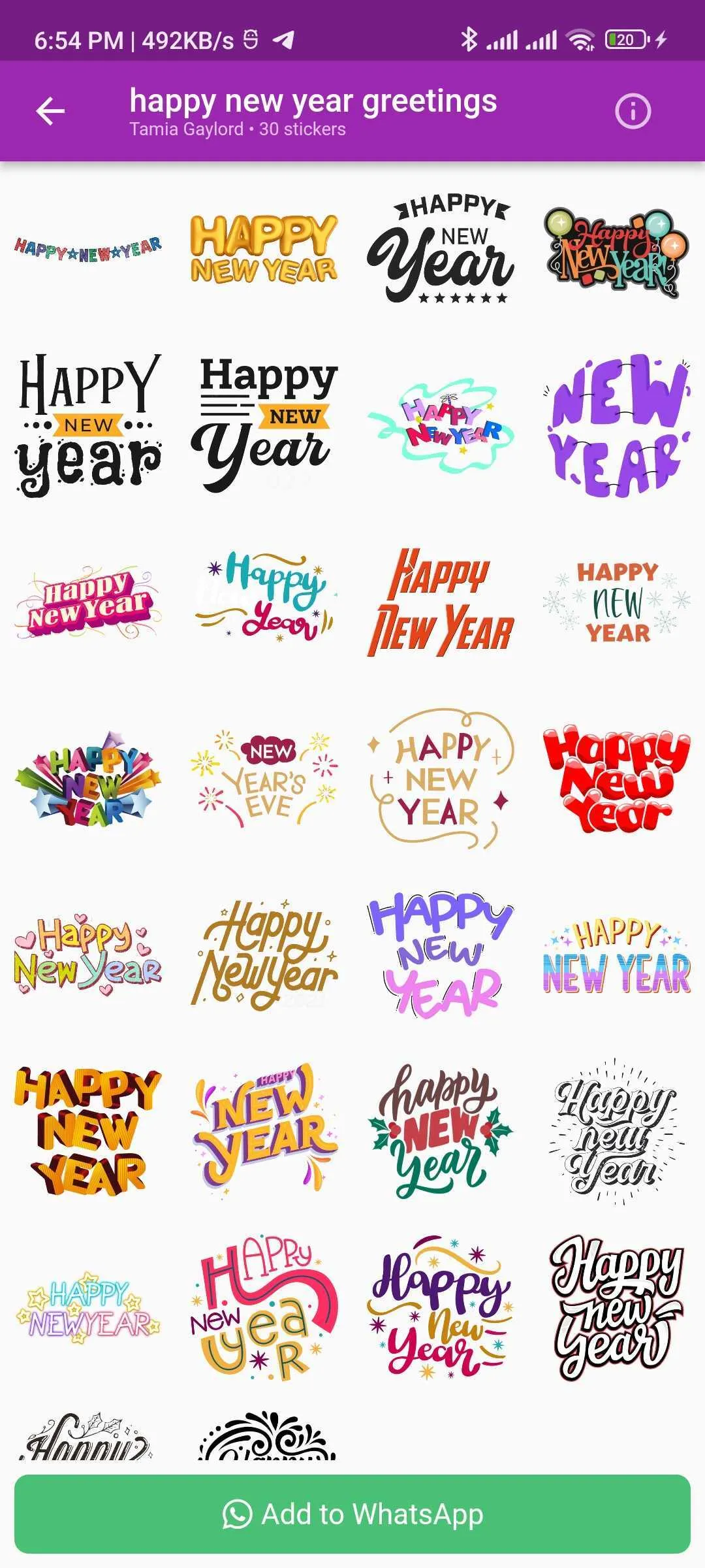 Happy New Year Stickers | Indus Appstore | Screenshot