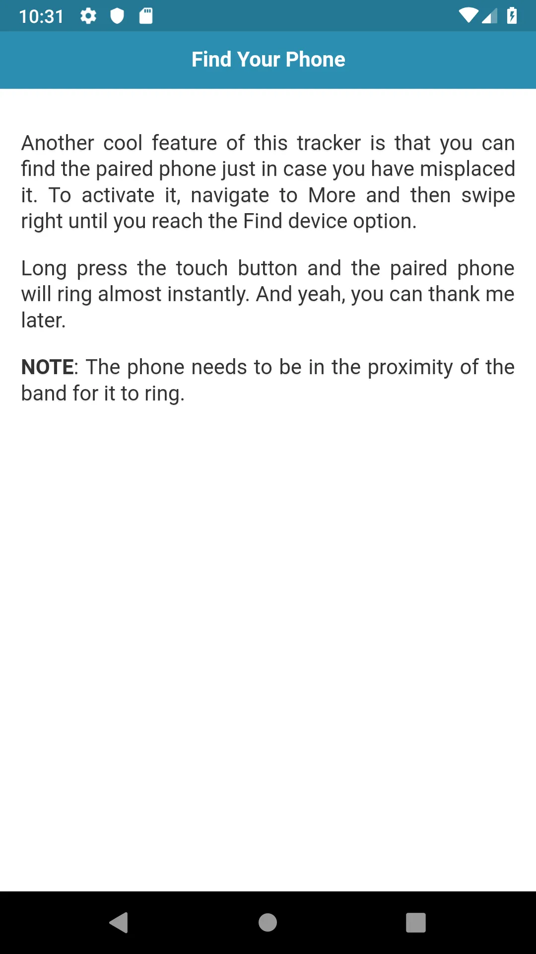 User Guide for Mi Band 3 | Indus Appstore | Screenshot