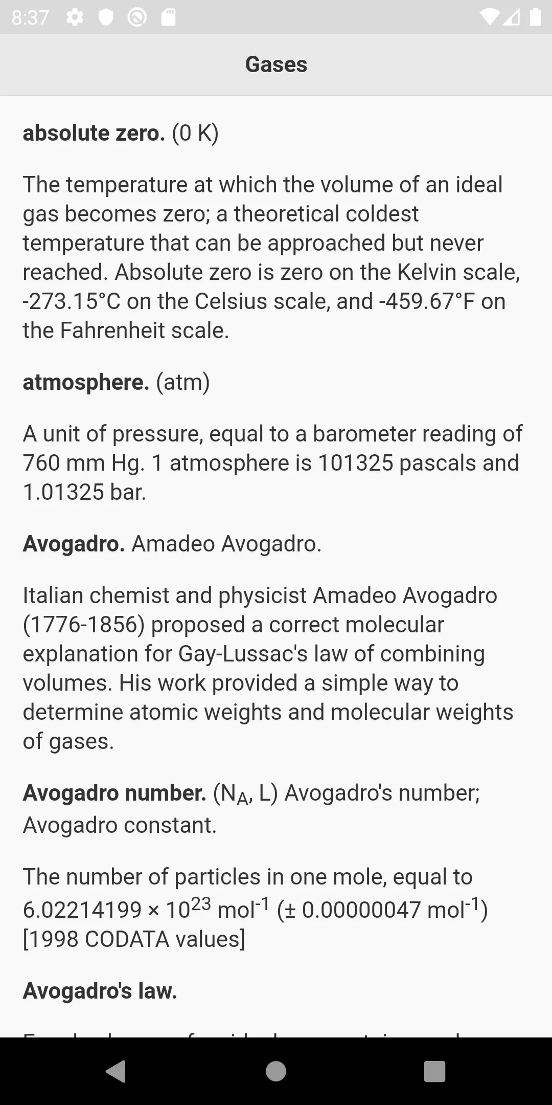 Chemistry  Terms | Indus Appstore | Screenshot