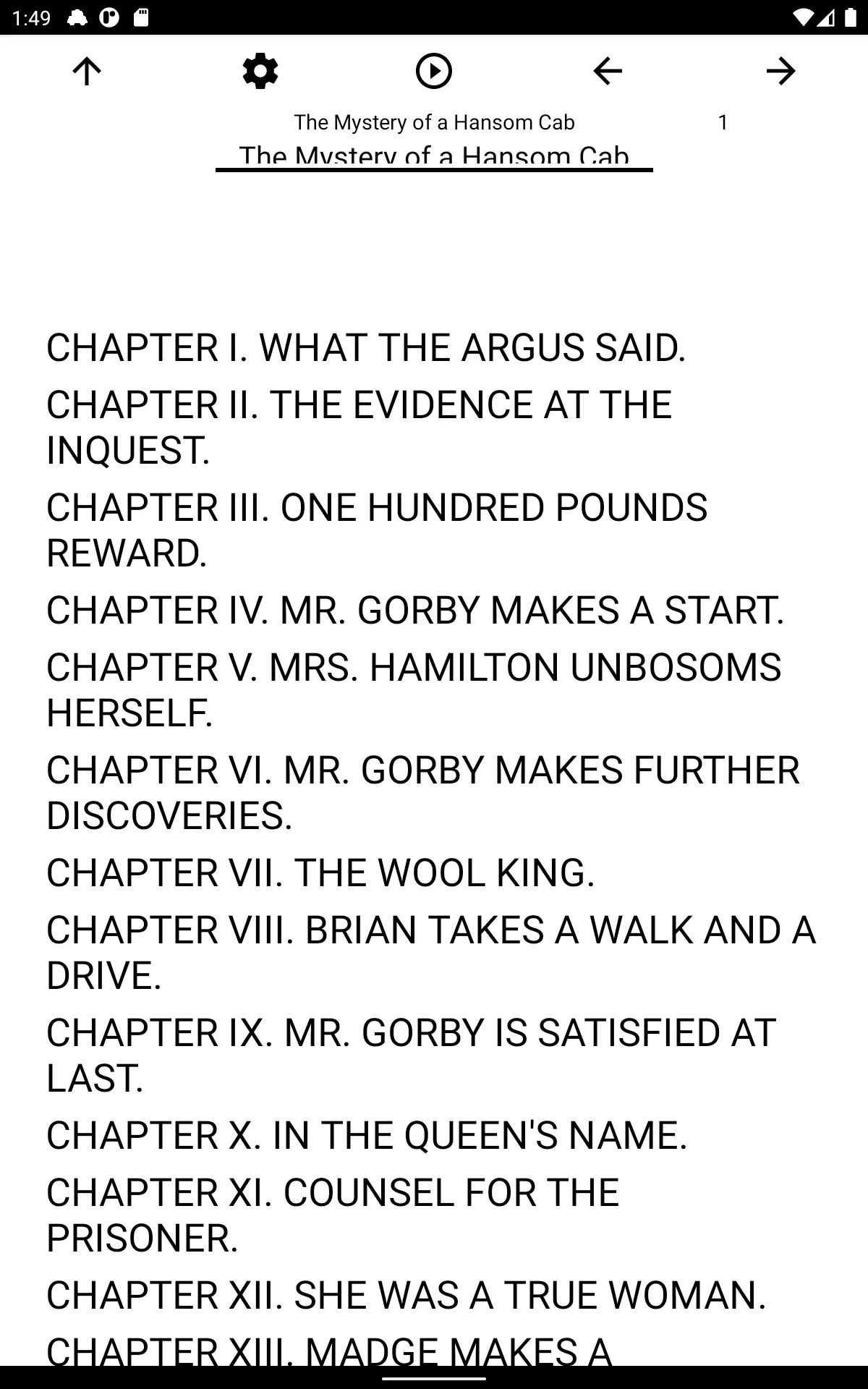 Book, The Mystery of a Hansom  | Indus Appstore | Screenshot