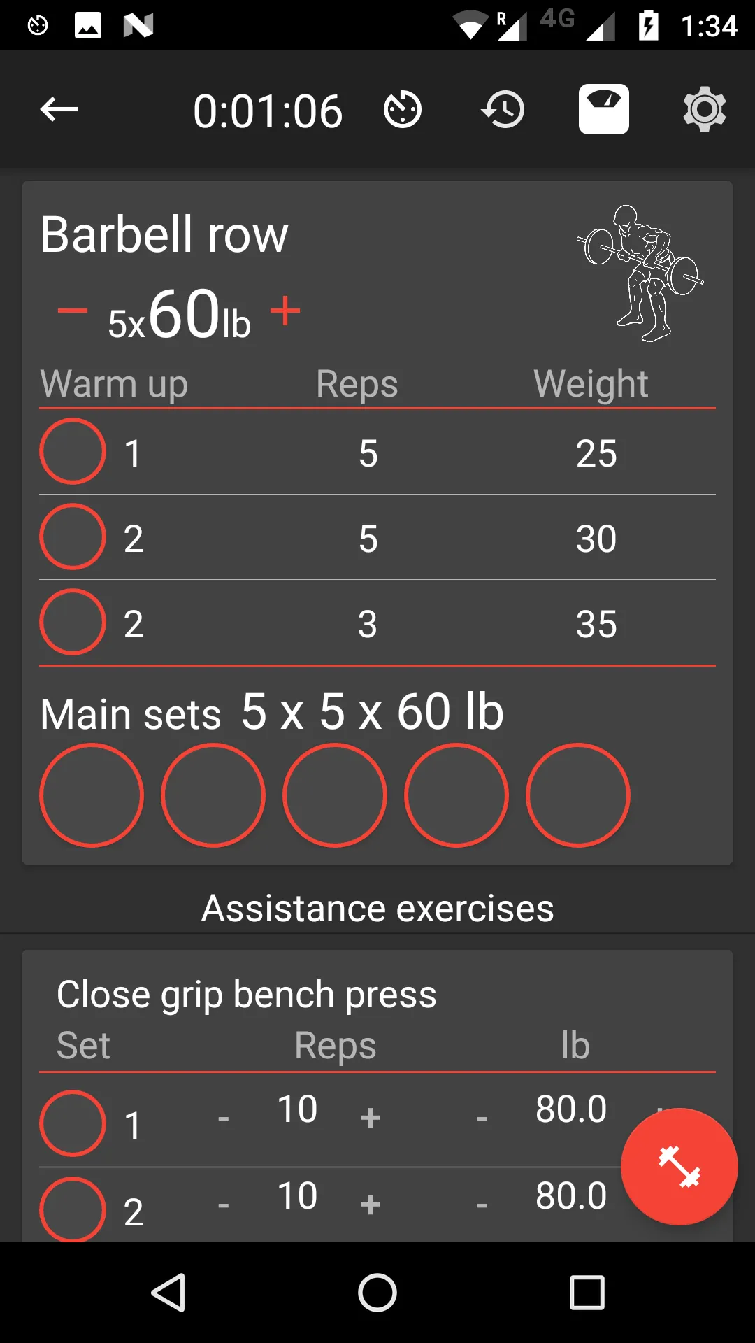 5x5 Workout Logger | Indus Appstore | Screenshot