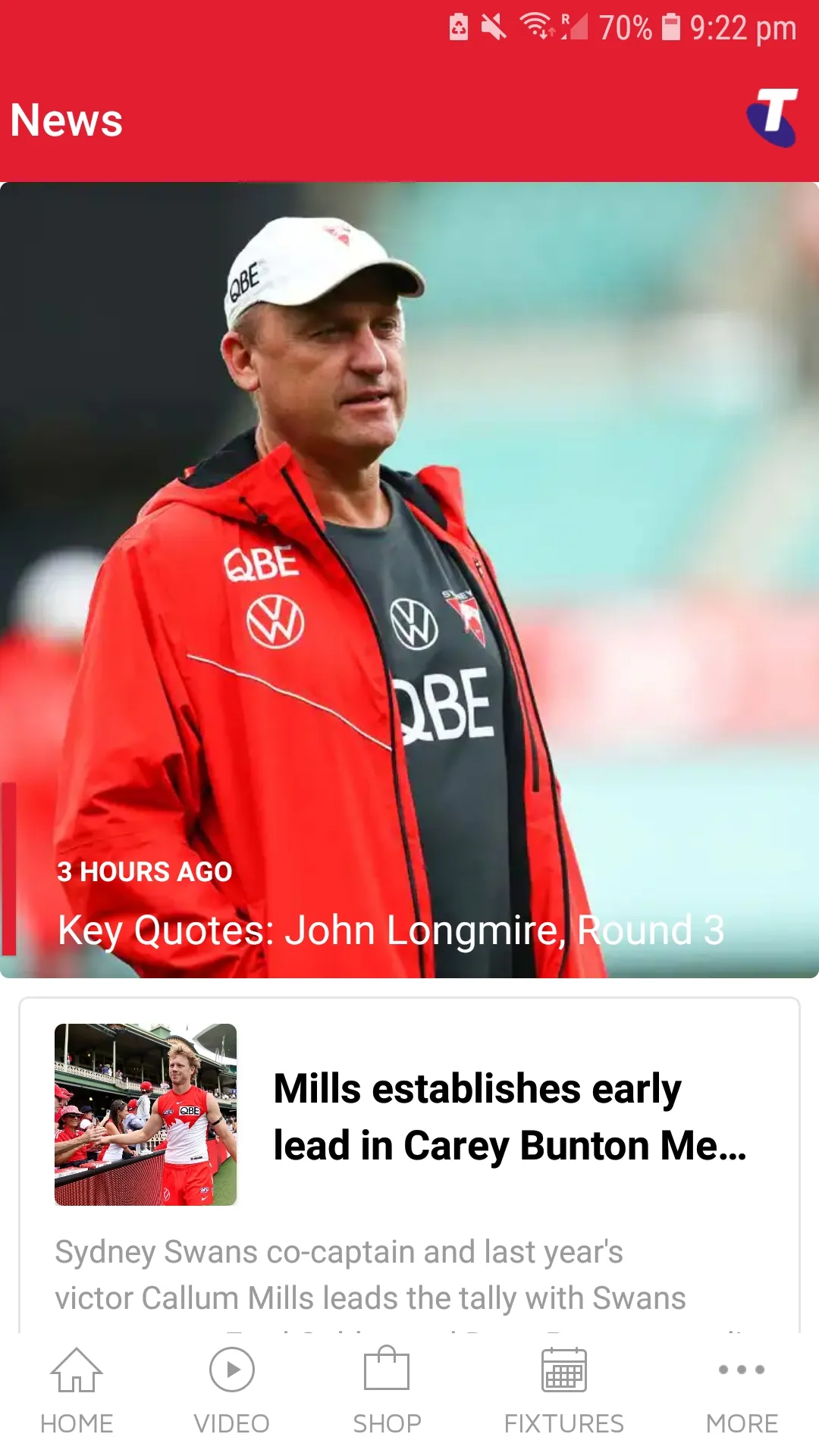 Sydney Swans Official App | Indus Appstore | Screenshot