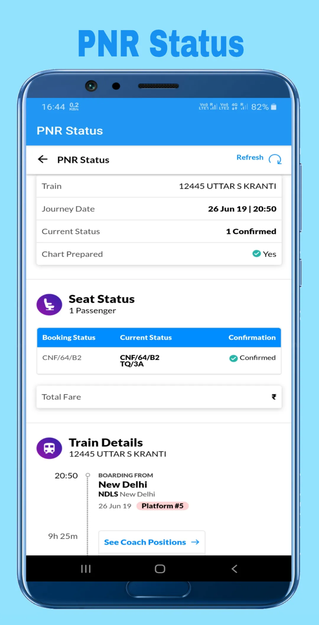 Train Enquiry Live Train PNR | Indus Appstore | Screenshot