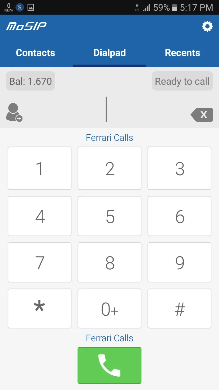 MoSIP Mobile Dialer | Indus Appstore | Screenshot