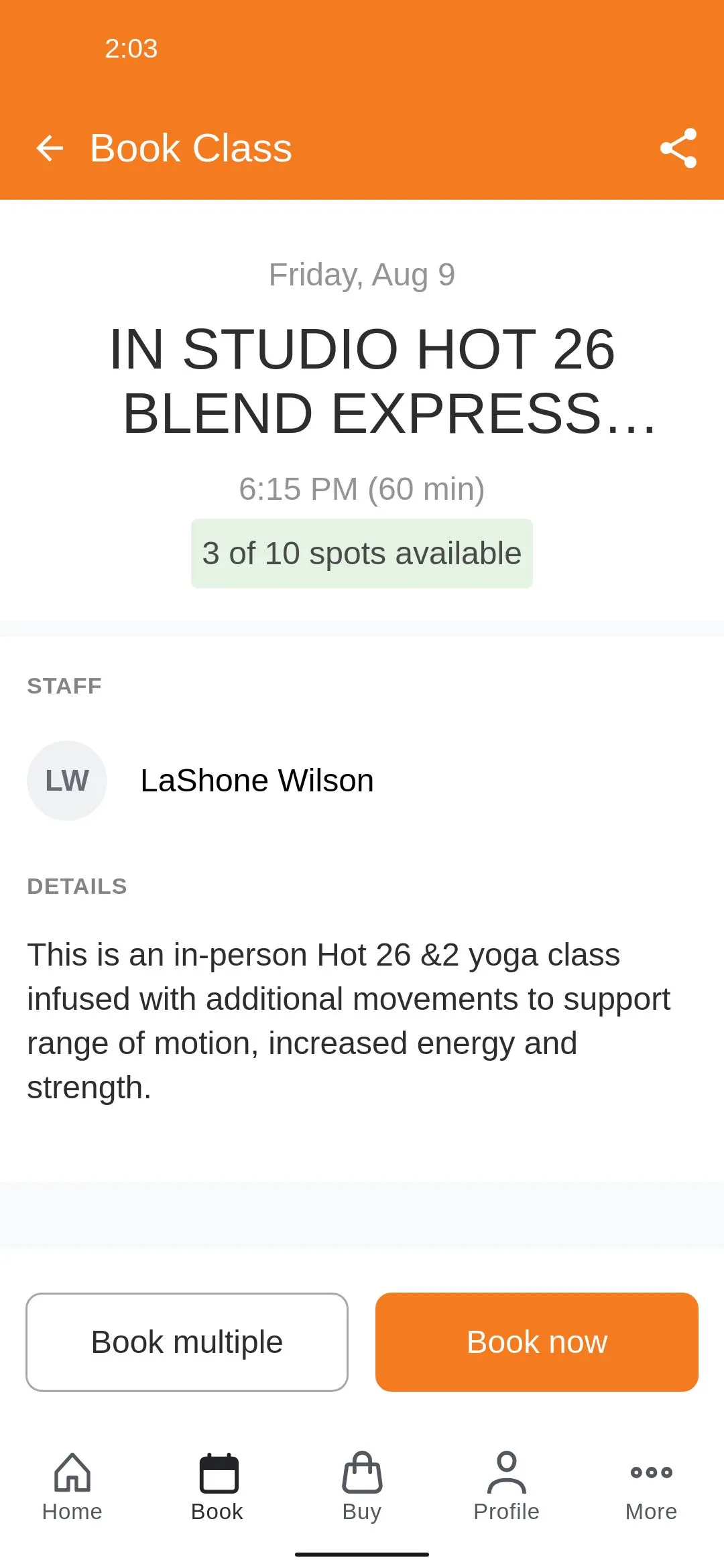 Hot Yoga Capitol Hill | Indus Appstore | Screenshot