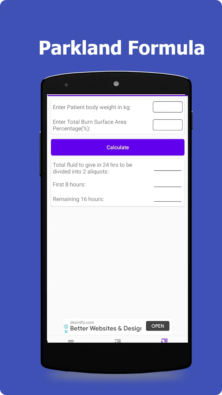 Burn Fluid Calculator | Indus Appstore | Screenshot