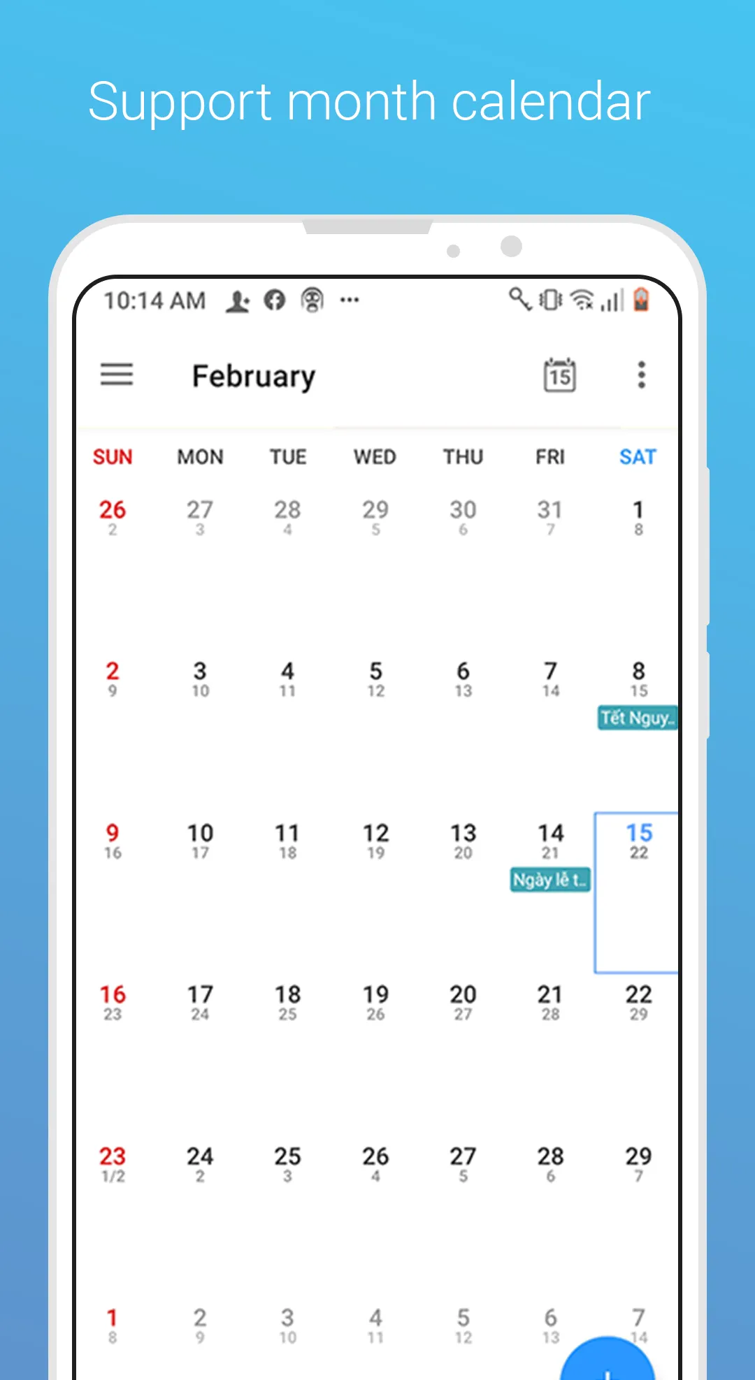 Vsmart Calendar | Indus Appstore | Screenshot