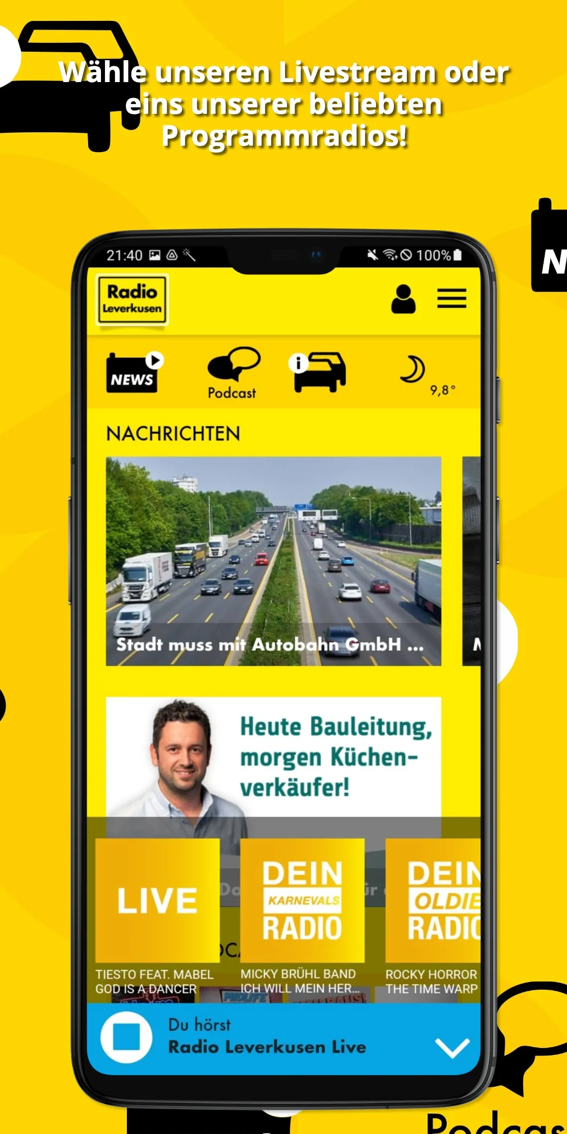 Radio Leverkusen | Indus Appstore | Screenshot